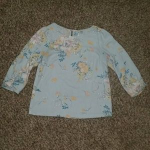 3/4 sleeve, floral top